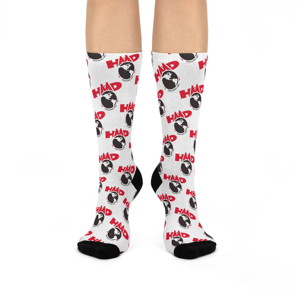 Crew Socks – HMD Trucking Logo Pattern, Cushioned Fit