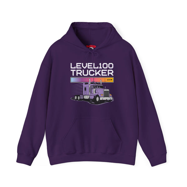 Truckers' Hoodie — “Level 100 Trucker”