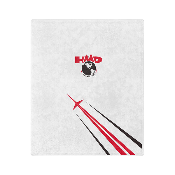 Retro Logo Throw Blanket — Cozy Fleece with HMD Design