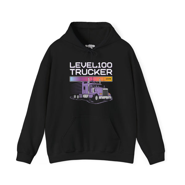 Truckers' Hoodie — “Level 100 Trucker”