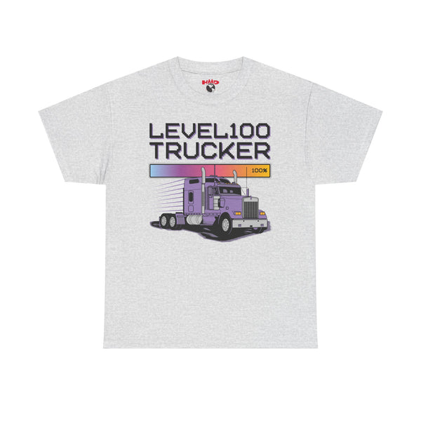 Truck Driver Tee — “Level 100 Trucker”